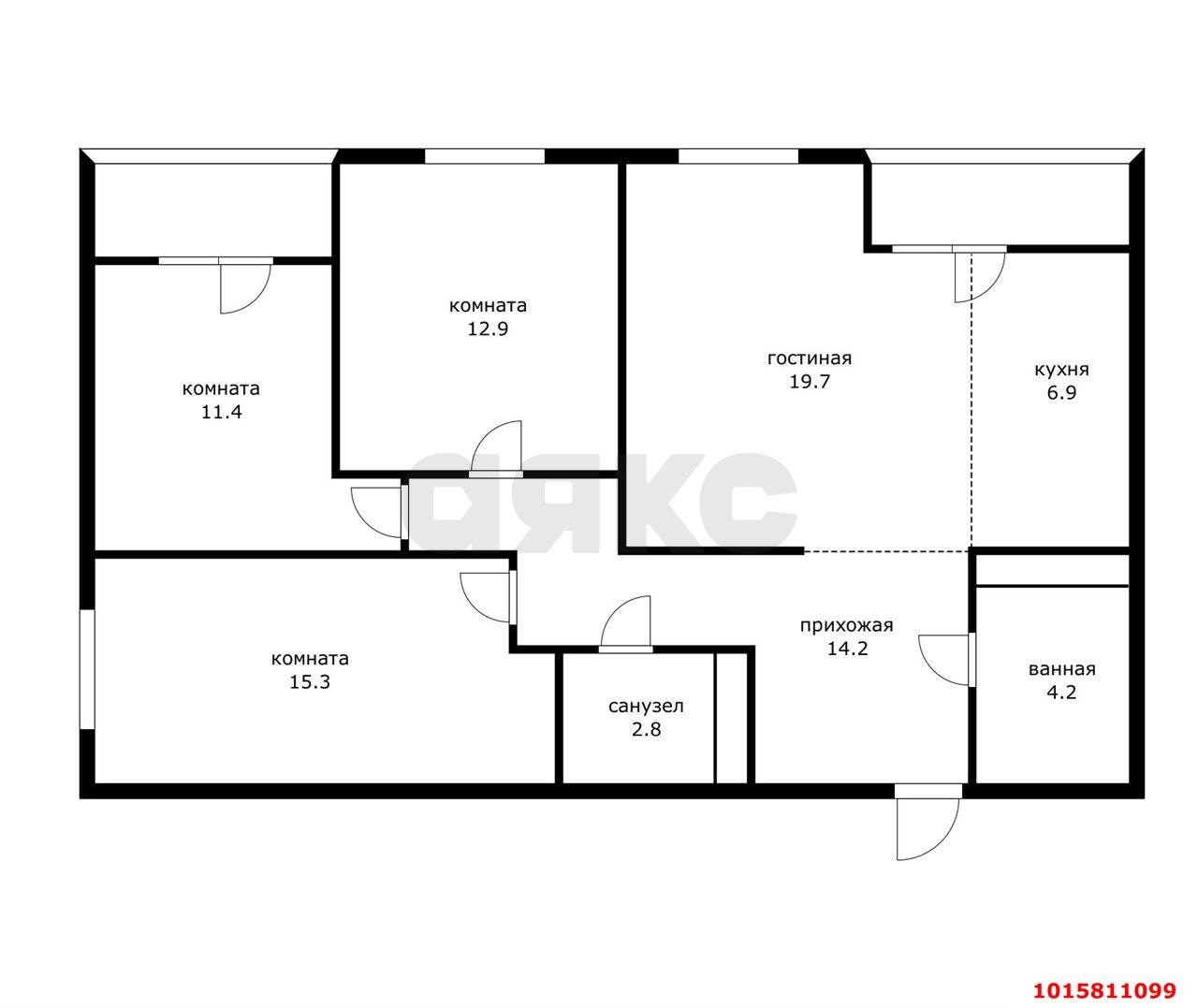Фото №16: 3-комнатная квартира 94 м² - Знаменский, Родные Просторы, ул. Природная, 10Бк7