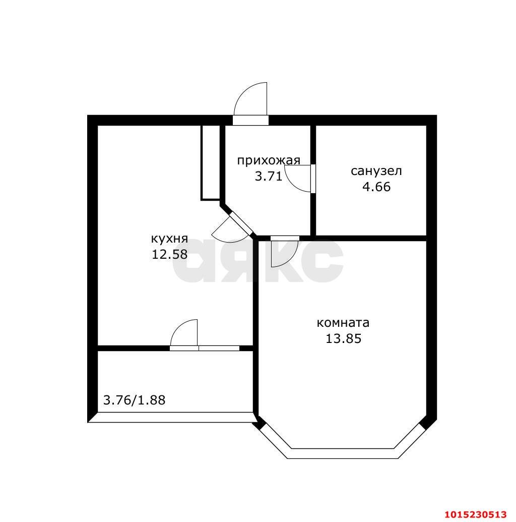Фото №12: 1-комнатная квартира 36 м² - Краснодар, Прикубанский внутригородской округ, Славянский, мкр. Светлоград, ул. Красных Партизан, 1/4к3