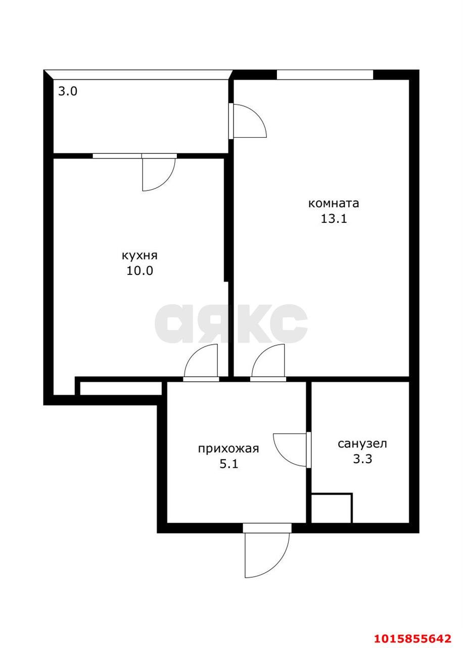 Фото №5: 1-комнатная квартира 35 м² - Краснодар, жилой комплекс Самолёт-2, ул. Западный Обход, 57к2