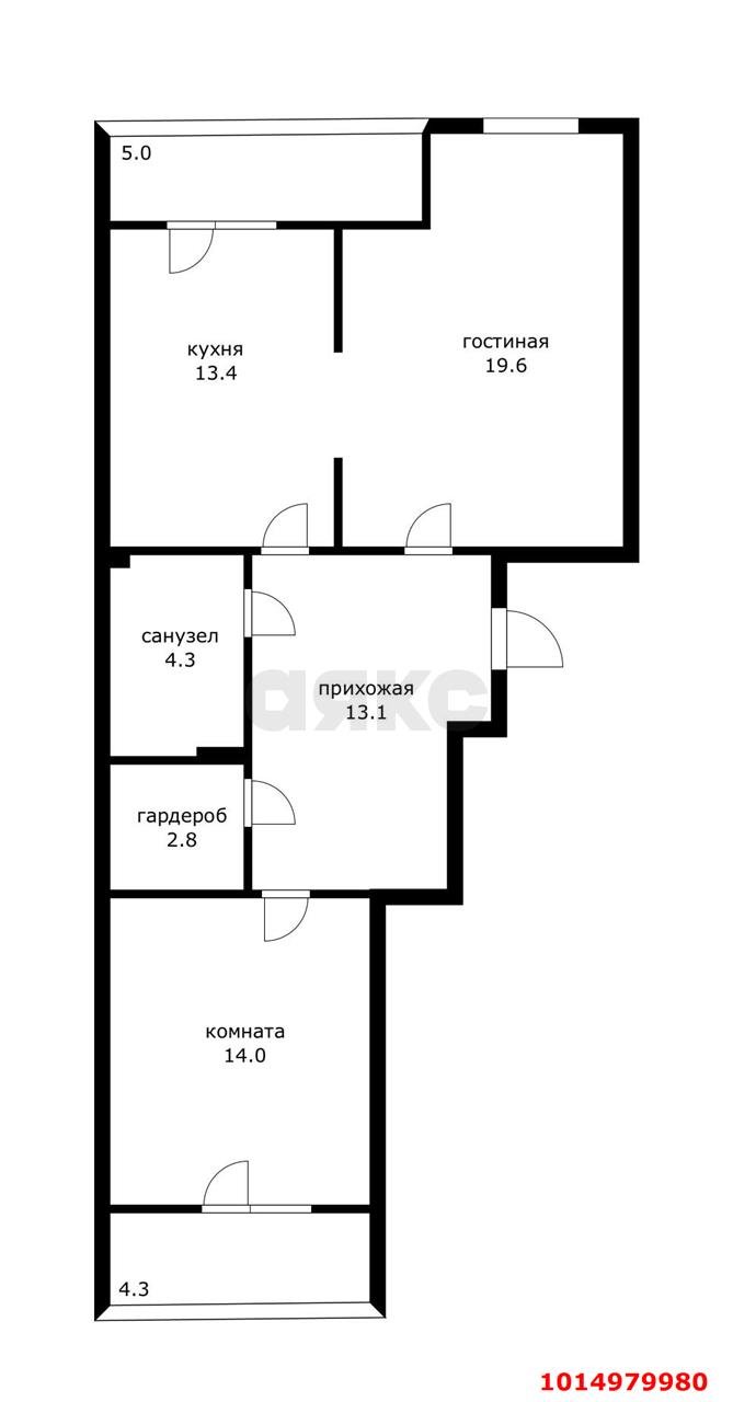 Фото №16: 2-комнатная квартира 76 м² - Краснодар, Пашковский, ул. Фадеева, 17