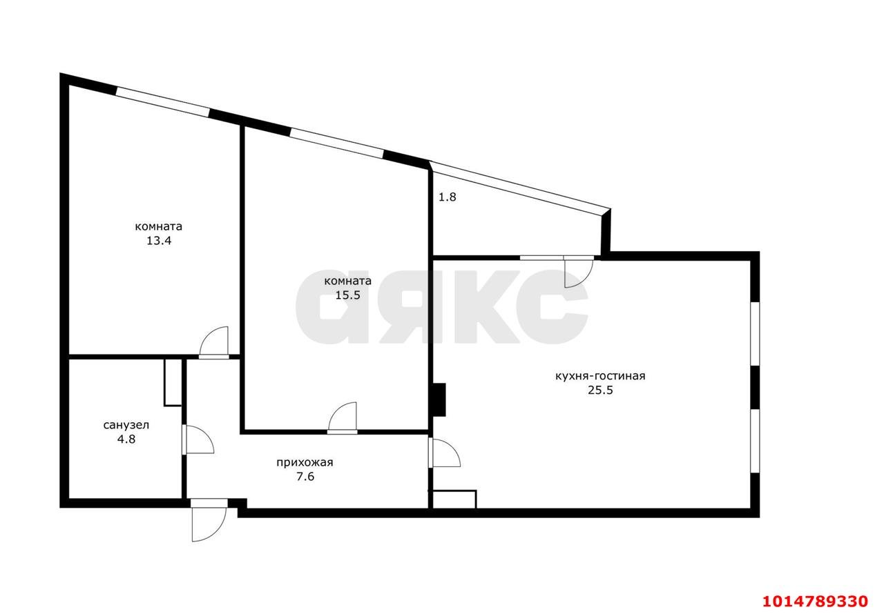 Фото №3: 2-комнатная квартира 70 м² - Краснодар, жилой комплекс Сказка Град, мкр. Карасунский внутригородской округ, ул. имени В.Н. Мачуги, 166
