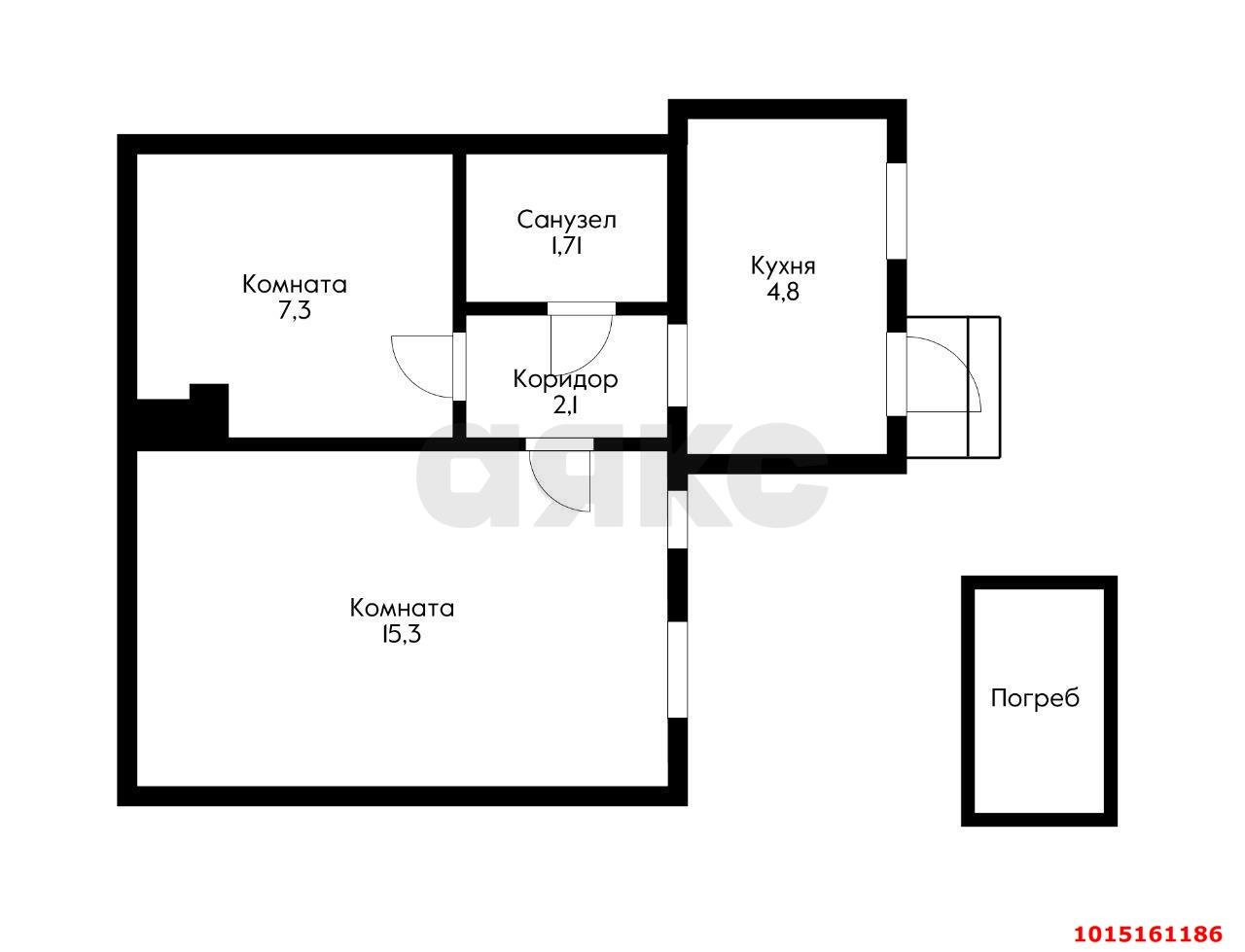 Фото №16: 2-комнатная квартира 32 м² - Краснодар, Центральный, ул. Чкалова, 118