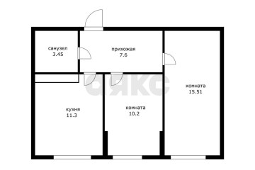 Фото №2: 2-комнатная квартира 49 м² - Новая Адыгея, мкр. жилой комплекс Мега-Победа, ул. Береговая, 1/8