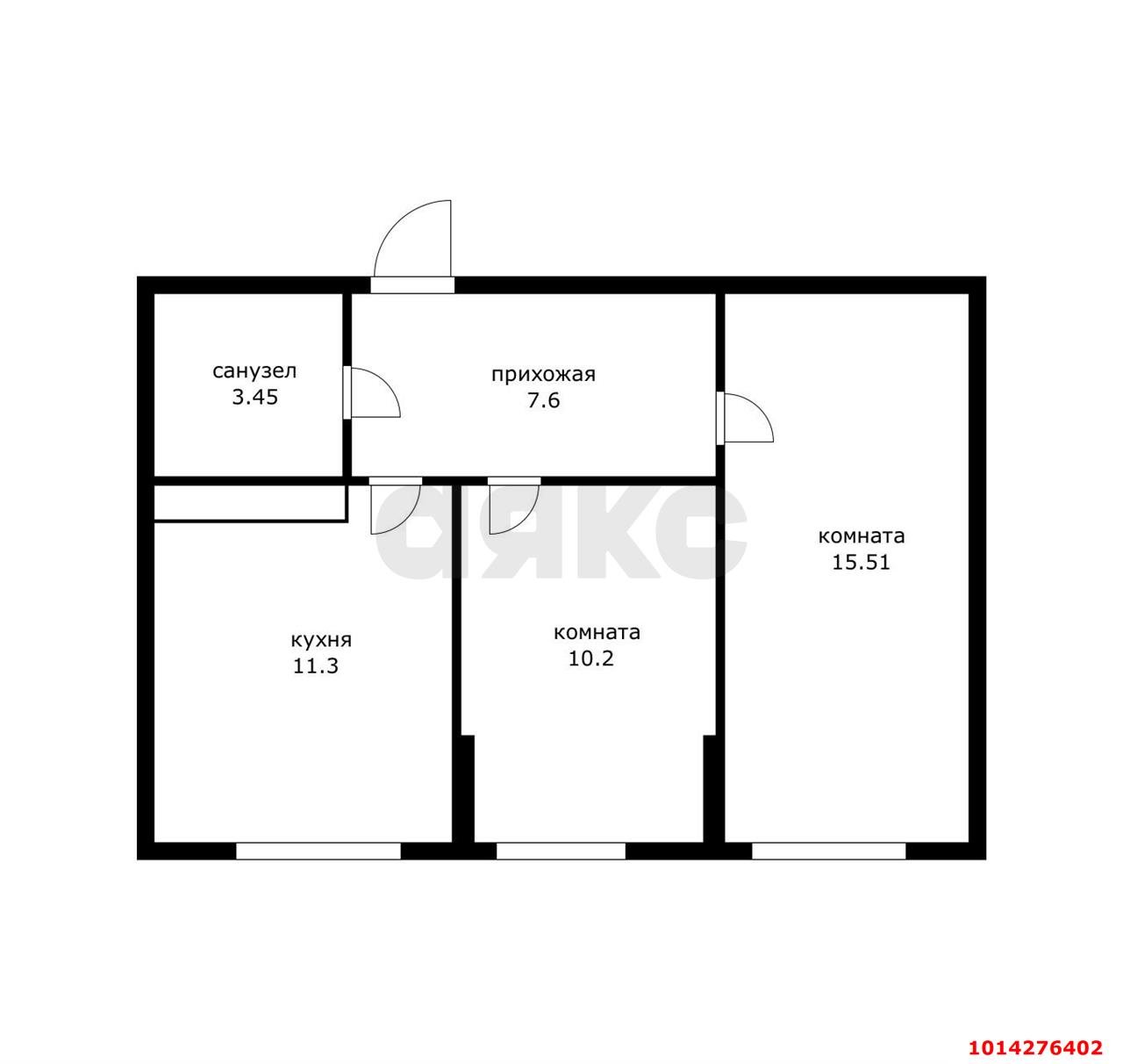 Фото №2: 2-комнатная квартира 49 м² - Новая Адыгея, жилой комплекс Мега-Победа, ул. Береговая, 1/8