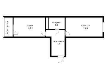 Фото №2: 1-комнатная квартира 43 м² - Краснодар, мкр. Прикубанский внутригородской округ, ул. Дубравная, 1