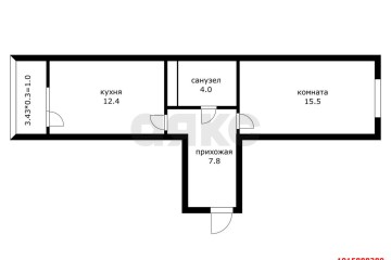 Фото №2: 1-комнатная квартира 43 м² - Краснодар, мкр. Молодёжный, ул. Дубравная, 1
