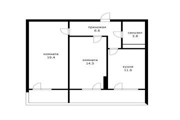 Фото №5: 2-комнатная квартира 55 м² - Краснодар, мкр. жилой комплекс Абрикосово, ул. имени Героя Георгия Бочарникова, 4к1