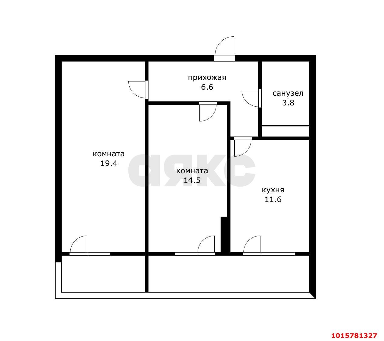 Фото №5: 2-комнатная квартира 66 м² - Краснодар, жилой комплекс Абрикосово, ул. имени Героя Георгия Бочарникова, 4к1