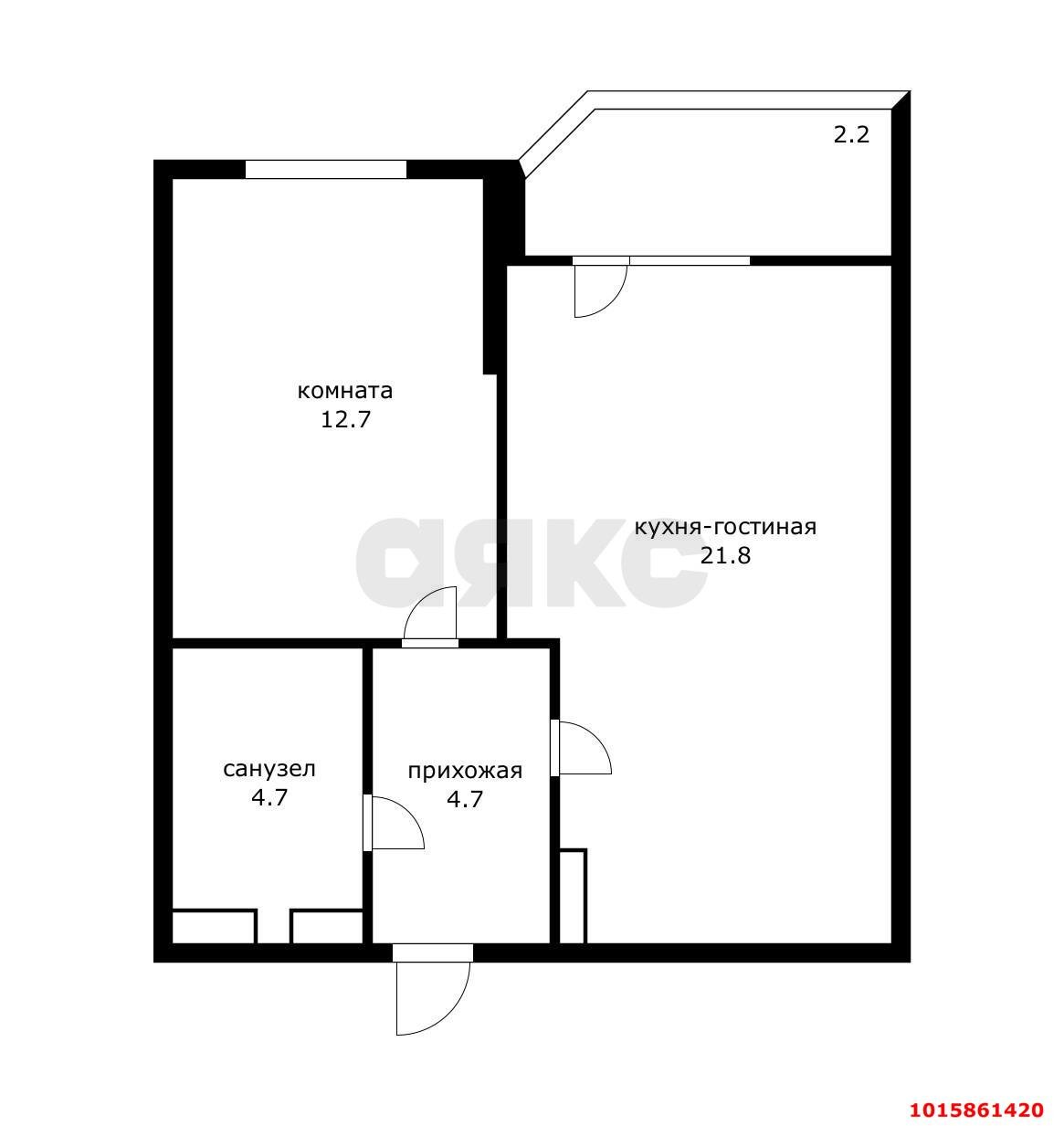 Фото №13: 1-комнатная квартира 48 м² - Краснодар, жилой комплекс Сказка Град, ул. имени В.Н. Мачуги, 166Ак1