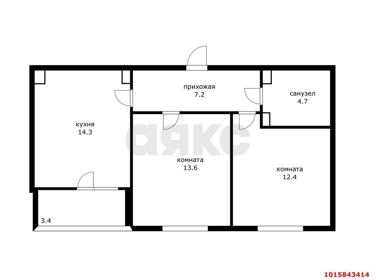 Фото №5: 2-комнатная квартира 52 м² - Краснодар, жилой комплекс Спортивная Деревня, ул. Западный Обход, 42/3к2