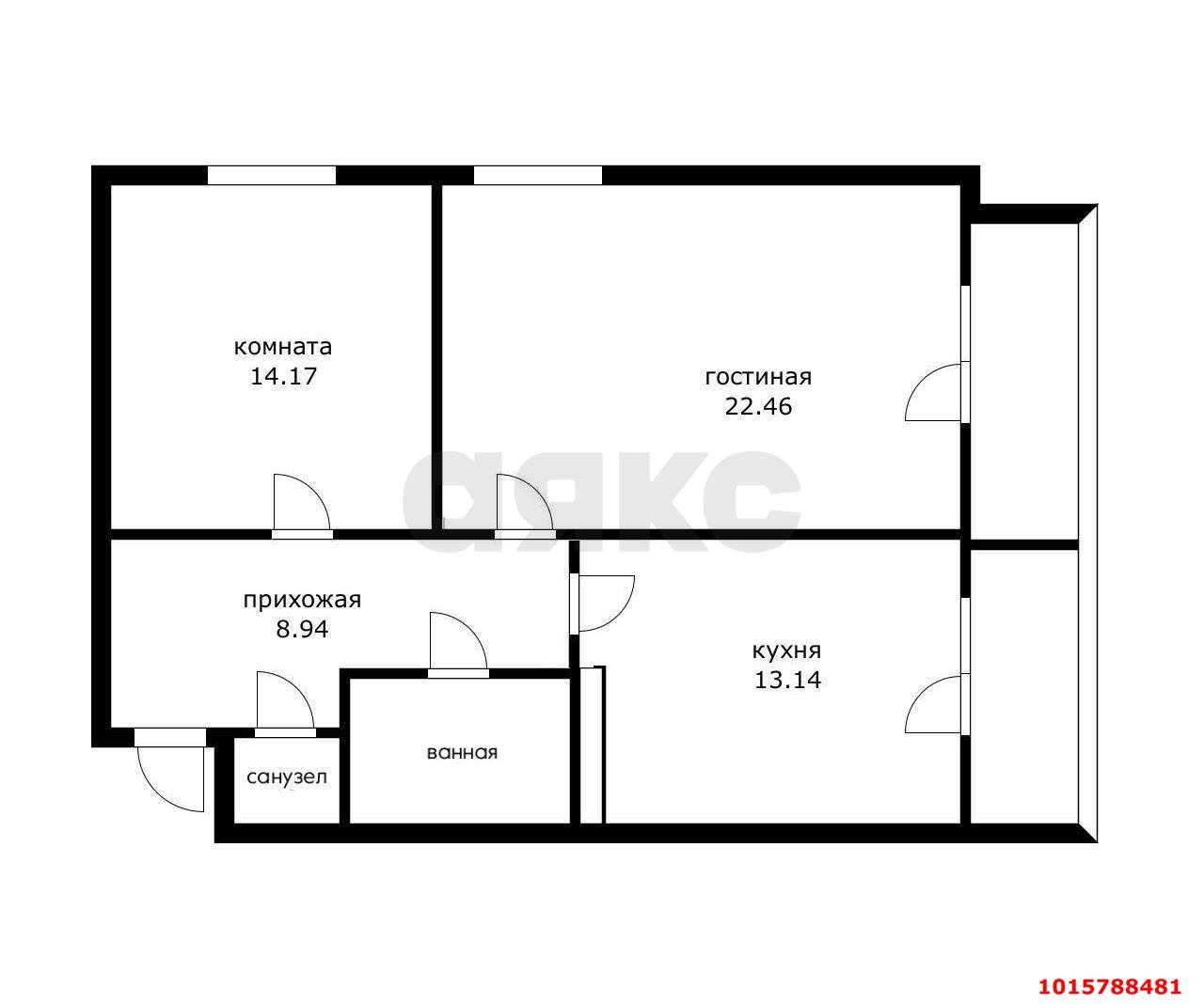 Фото №12: 2-комнатная квартира 74 м² - Краснодар, Солнечный, ул. Казбекская, 14