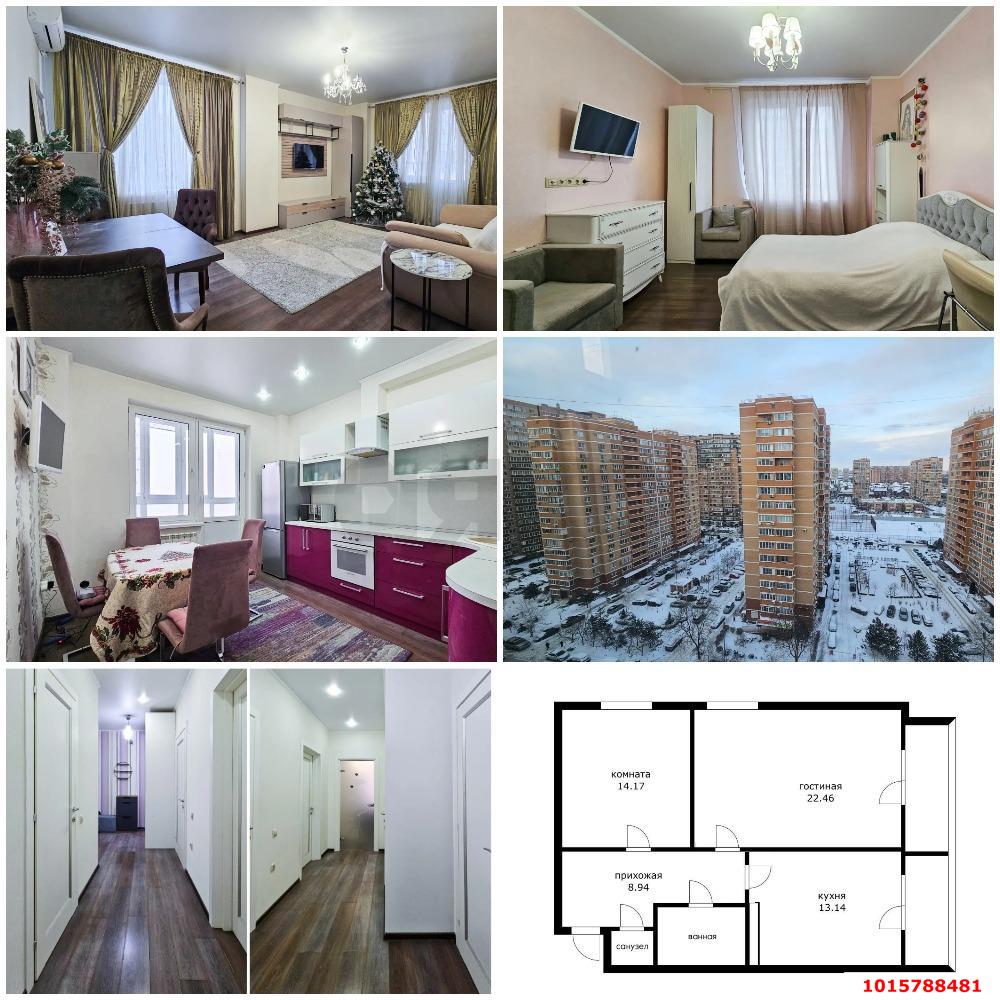 Фото №14: 2-комнатная квартира 74 м² - Краснодар, Солнечный, Прикубанский внутригородской округ, мкр. Фестивальный, ул. Казбекская, 14