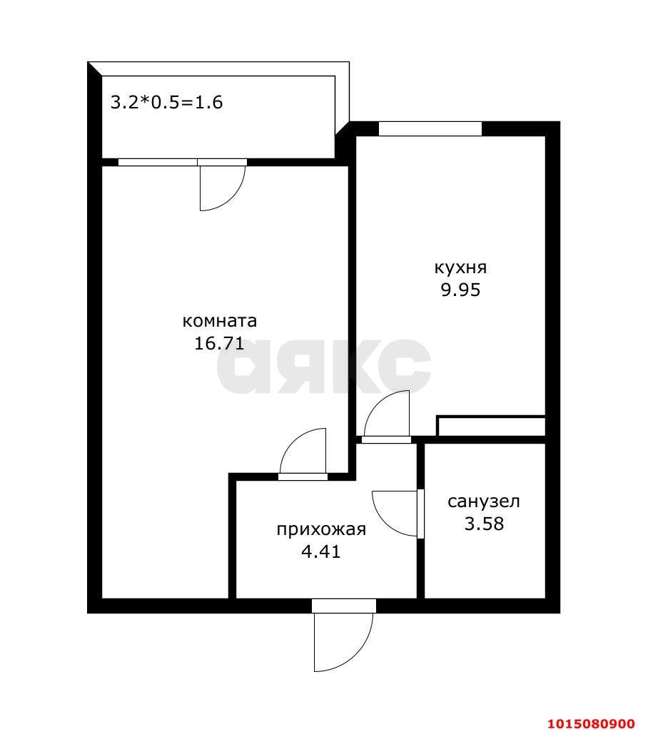 Фото №7: 1-комнатная квартира 34 м² - Краснодар, Прикубанский внутригородской округ, мкр. имени Н.И. Вавилова, ул. Вавилова, 6
