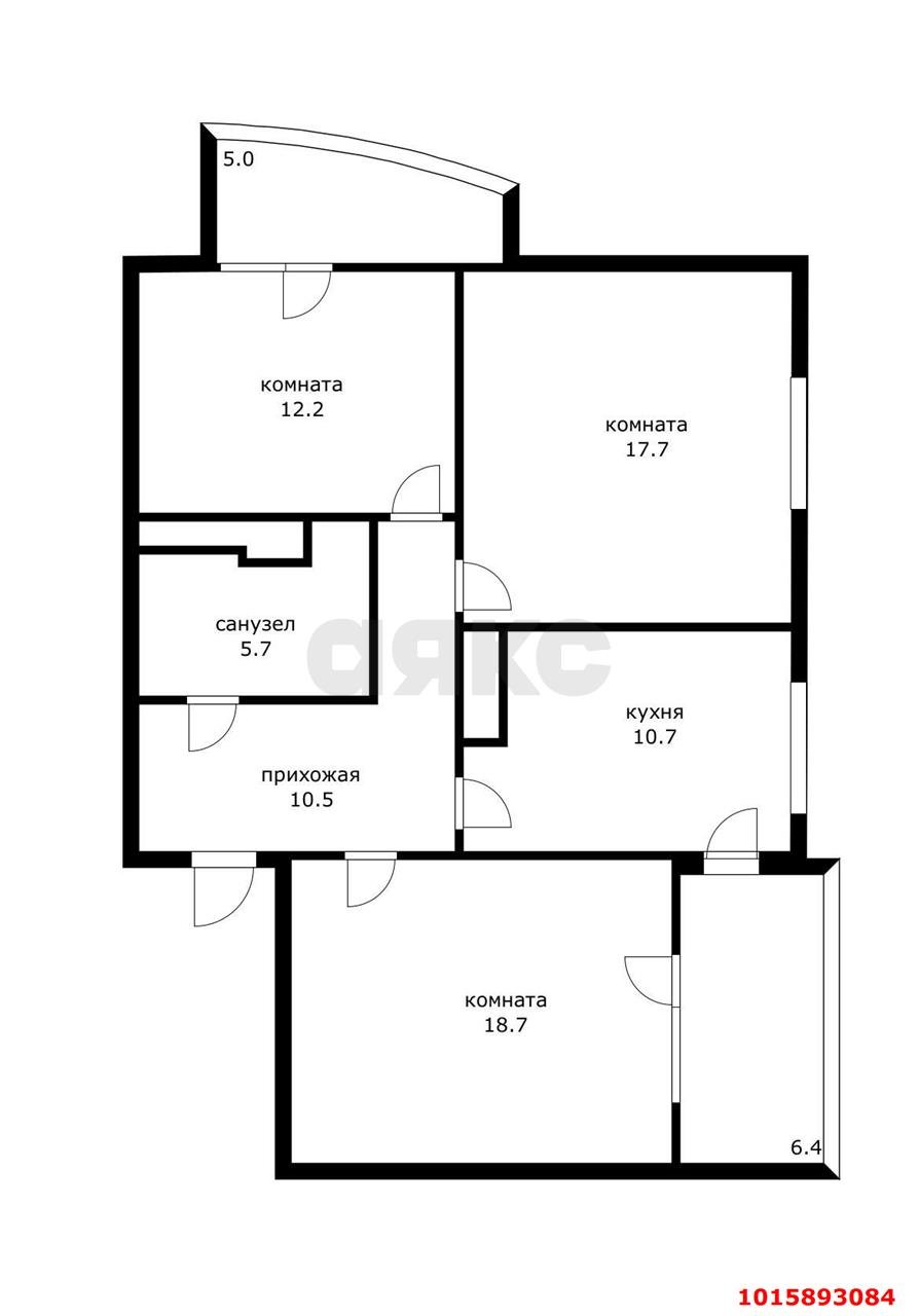Фото №10: 3-комнатная квартира 86 м² - Краснодар, Солнечный, ул. Казбекская, 13