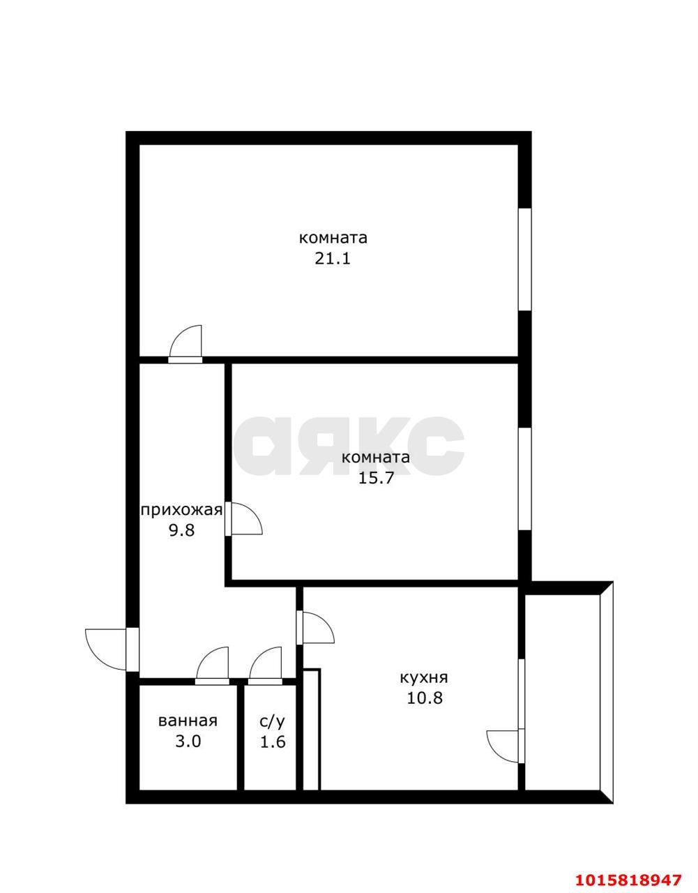 Фото №8: 2-комнатная квартира 62 м² - Краснодар, ул. Сормовская, 218