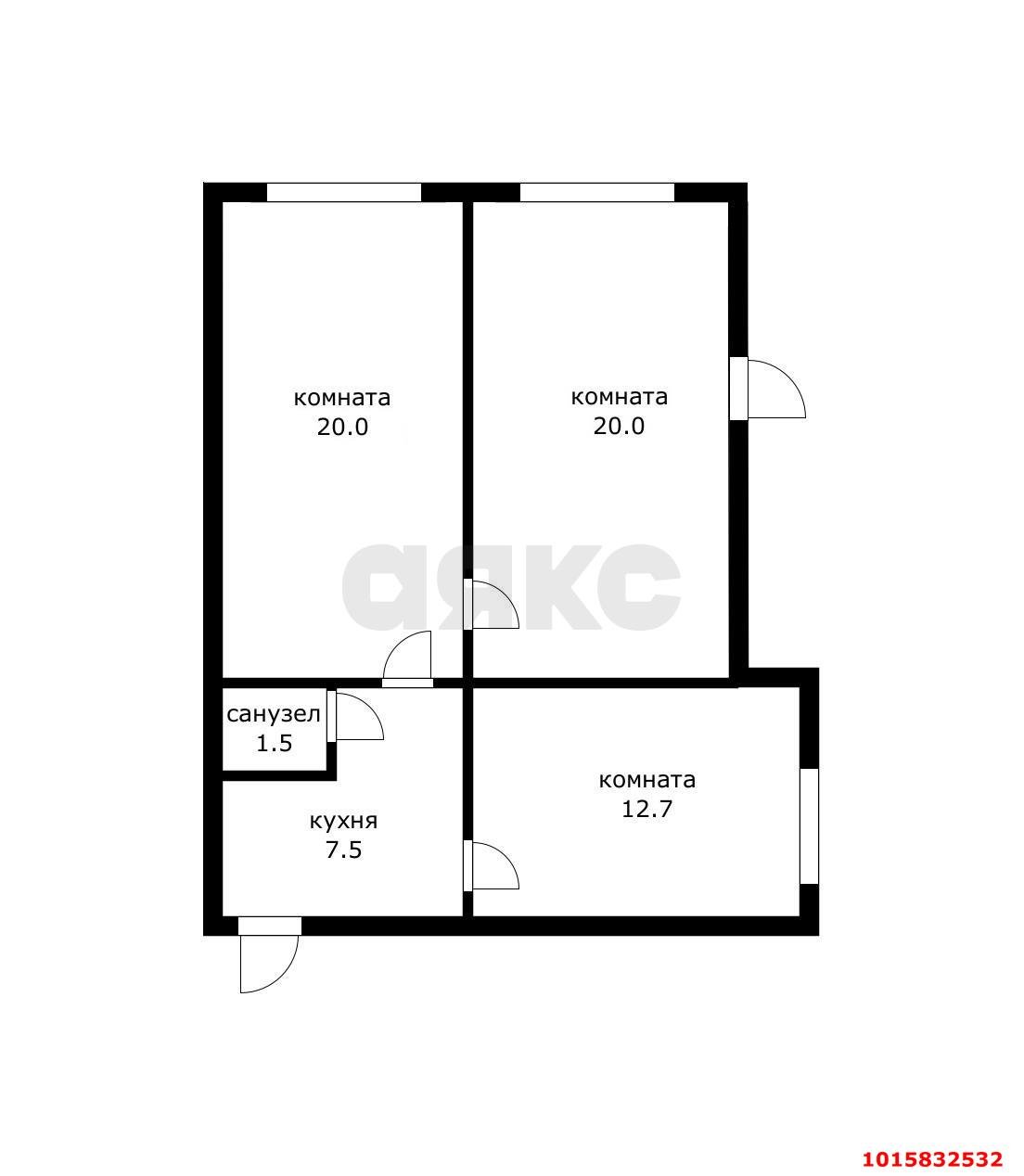 Фото №13: 3-комнатная квартира 60 м² - Краснодар, Краевая Клиническая Больница, ул. Восточно-Кругликовская, 77
