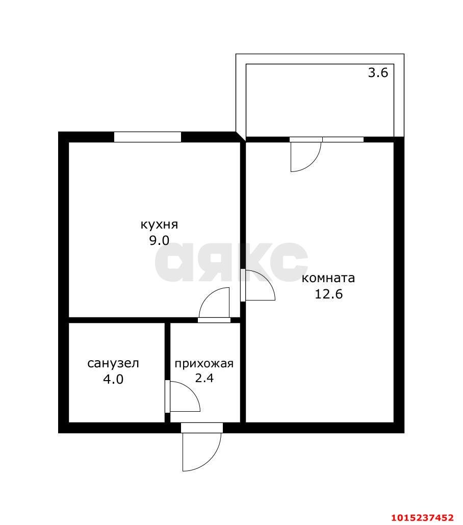 Фото №1: 1-комнатная квартира 31 м² - Краснодар, Карасунский внутригородской округ, мкр. Почтовый, пр-кт имени писателя Знаменского, 31к1