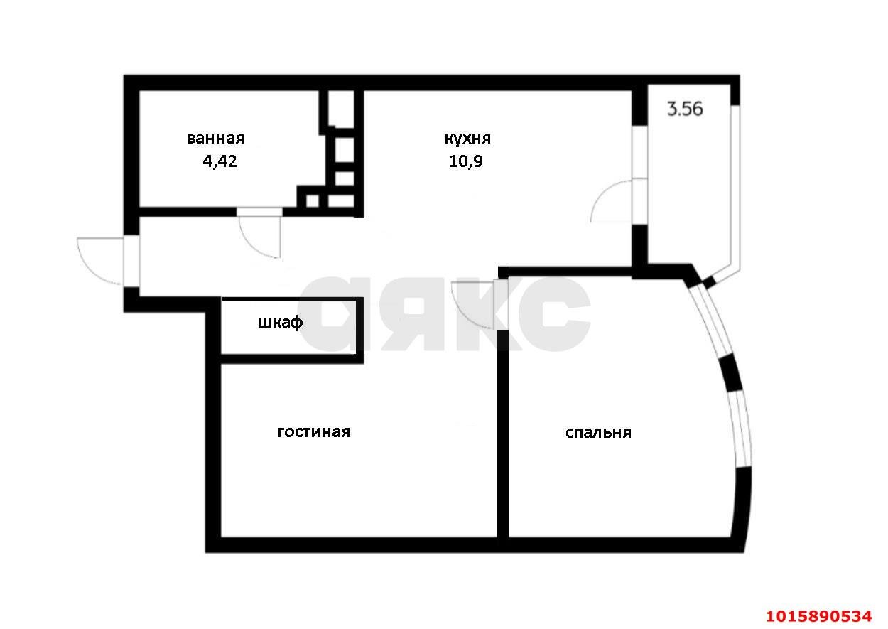 Фото №20: 1-комнатная квартира 41 м² - Краснодар, ЖК Альфа, ЖК Кино, Карасунский внутригородской округ, Хлопчато-бумажный Комбинат, мкр. жилой комплекс Кино, ул. Уральская, 100