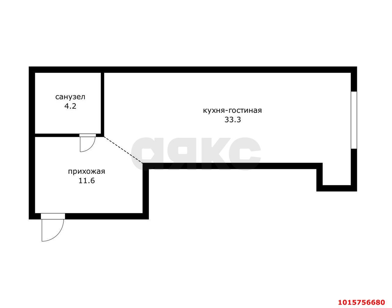 Фото №4: 1-комнатная квартира 49 м² - Краснодар, Прикубанский внутригородской округ, мкр. Музыкальный, ул. имени Мусоргского М.П., 1