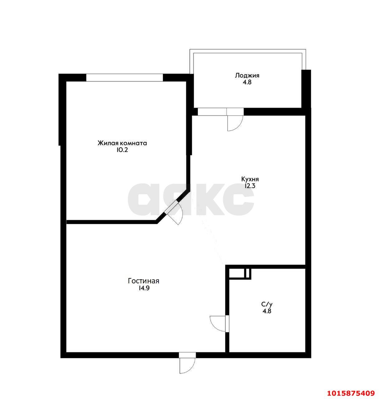 Фото №3: 1-комнатная квартира 46 м² - Краснодар, ЖК Черёмушки, ул. Кубанская, 47