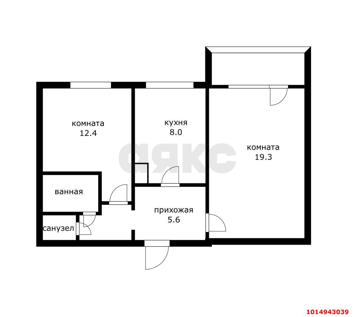 Фото №17: 2-комнатная квартира 55 м² - Краснодар, Прикубанский внутригородской округ, мкр. Краевая Клиническая Больница, ул. 1 Мая, 230А