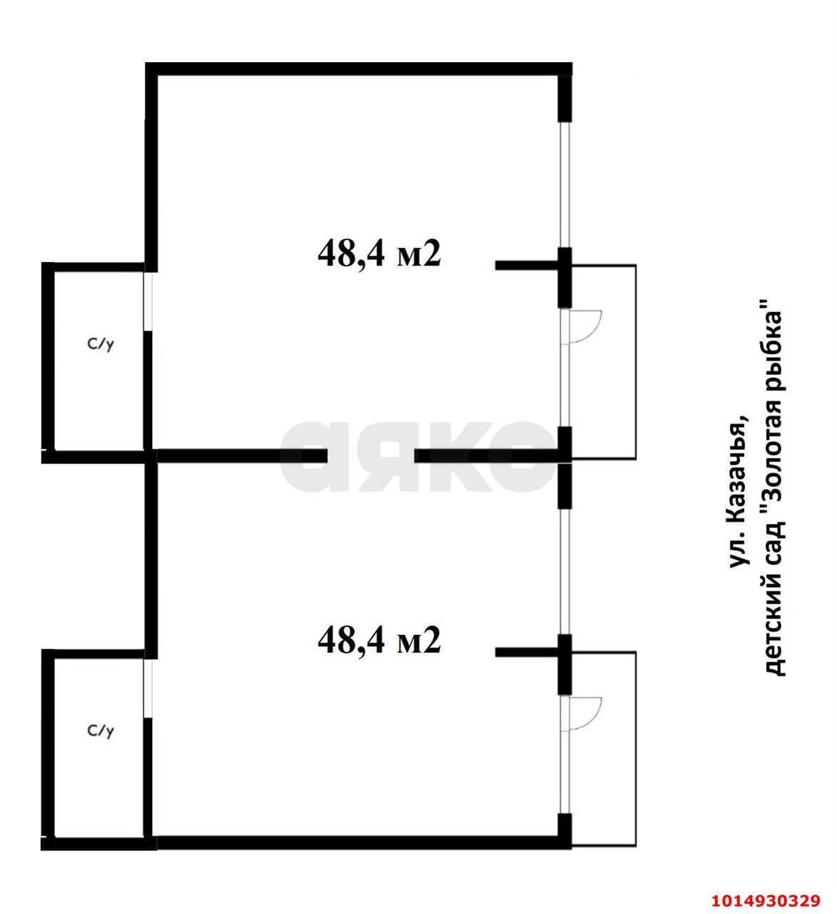 Фото №3: Торговое помещение 98 м² - Южный, жилой комплекс История-2, ул. Казачья, 6к1