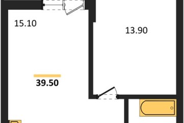 Фото №1: 1-комнатная квартира 39 м² - Яблоновский, мкр. ЖК Мегасити, 