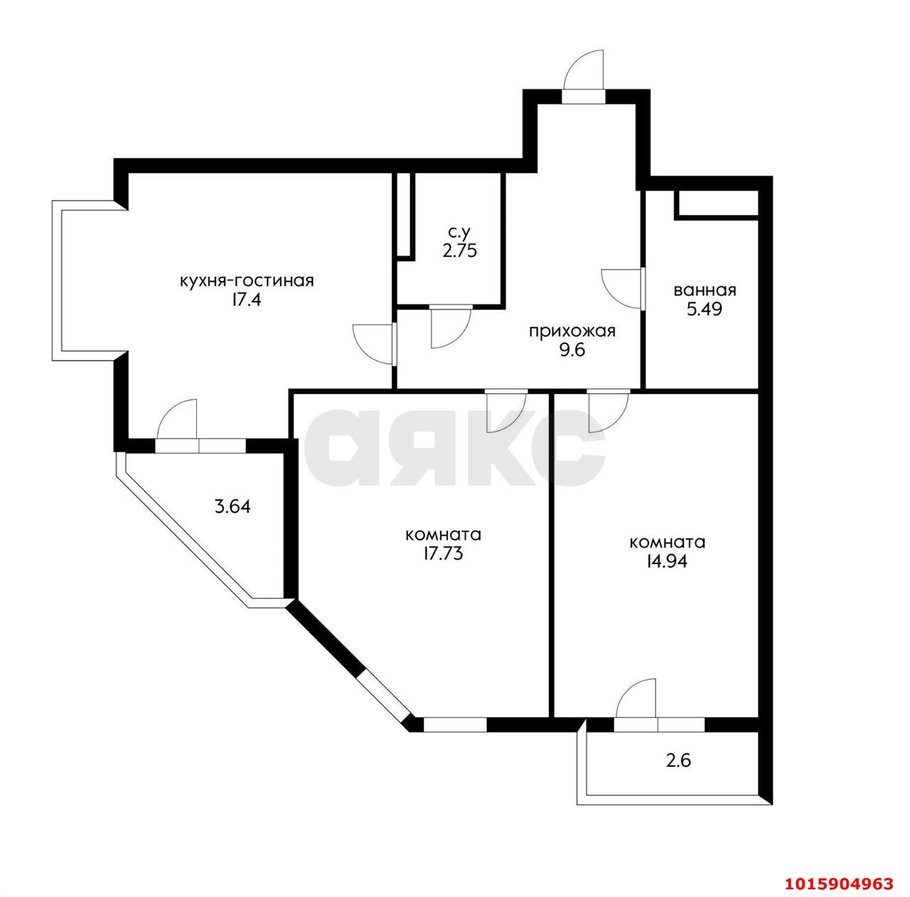 Фото №19: 2-комнатная квартира 73 м² - Краснодар, Западный внутригородской округ, мкр. Фестивальный, ул. Гаражная, 79/1