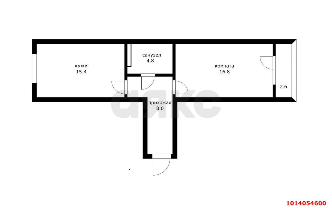 Фото №8: 1-комнатная квартира 45 м² - Южный, жилой комплекс История, ул. Казачья, 2к2