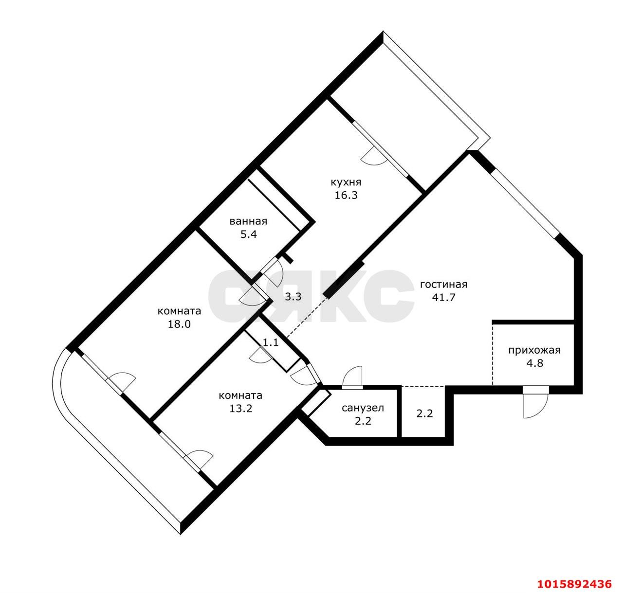 Фото №20: 3-комнатная квартира 127 м² - Краснодар, Черёмушки, ЖК Черёмушки, Центральный внутригородской округ, мкр. жилой комплекс Черёмушки, ул. Кубанская, 45к1