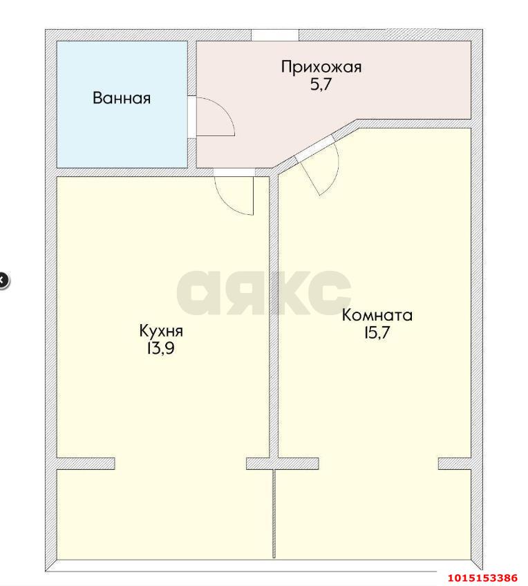 Фото №8: 1-комнатная квартира 34 м² - Российский, Прикубанский внутригородской округ, ул. Очаковская, 3