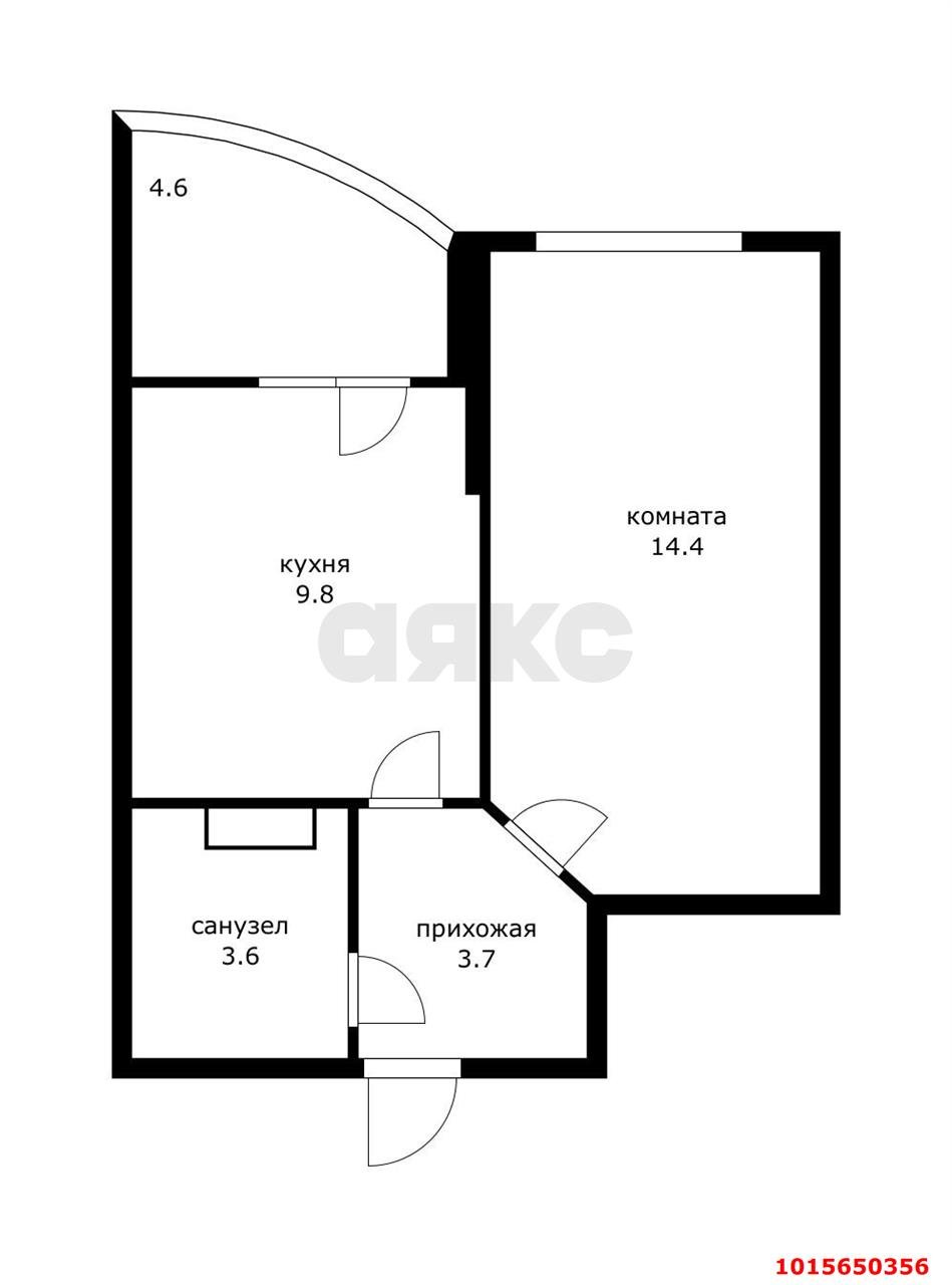 Фото №9: 1-комнатная квартира 31 м² - Краснодар, Прикубанский внутригородской округ, мкр. жилой комплекс Самолёт-4, ул. Ивана Беличенко