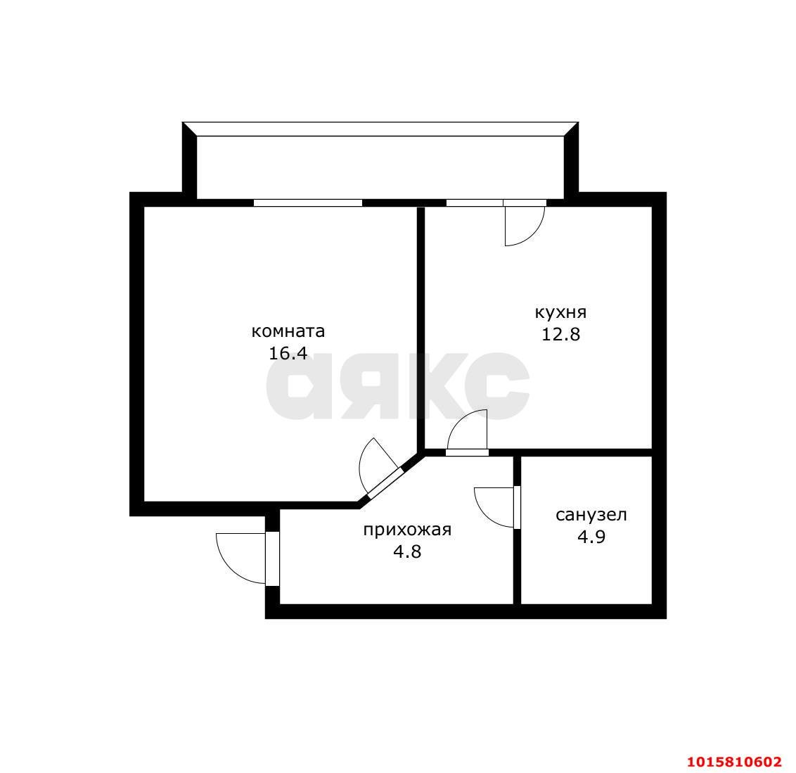 Фото №12: 1-комнатная квартира 39 м² - Краснодар, Западный внутригородской округ, мкр. Сельскохозяйственный Институт, ул. Минская, 65
