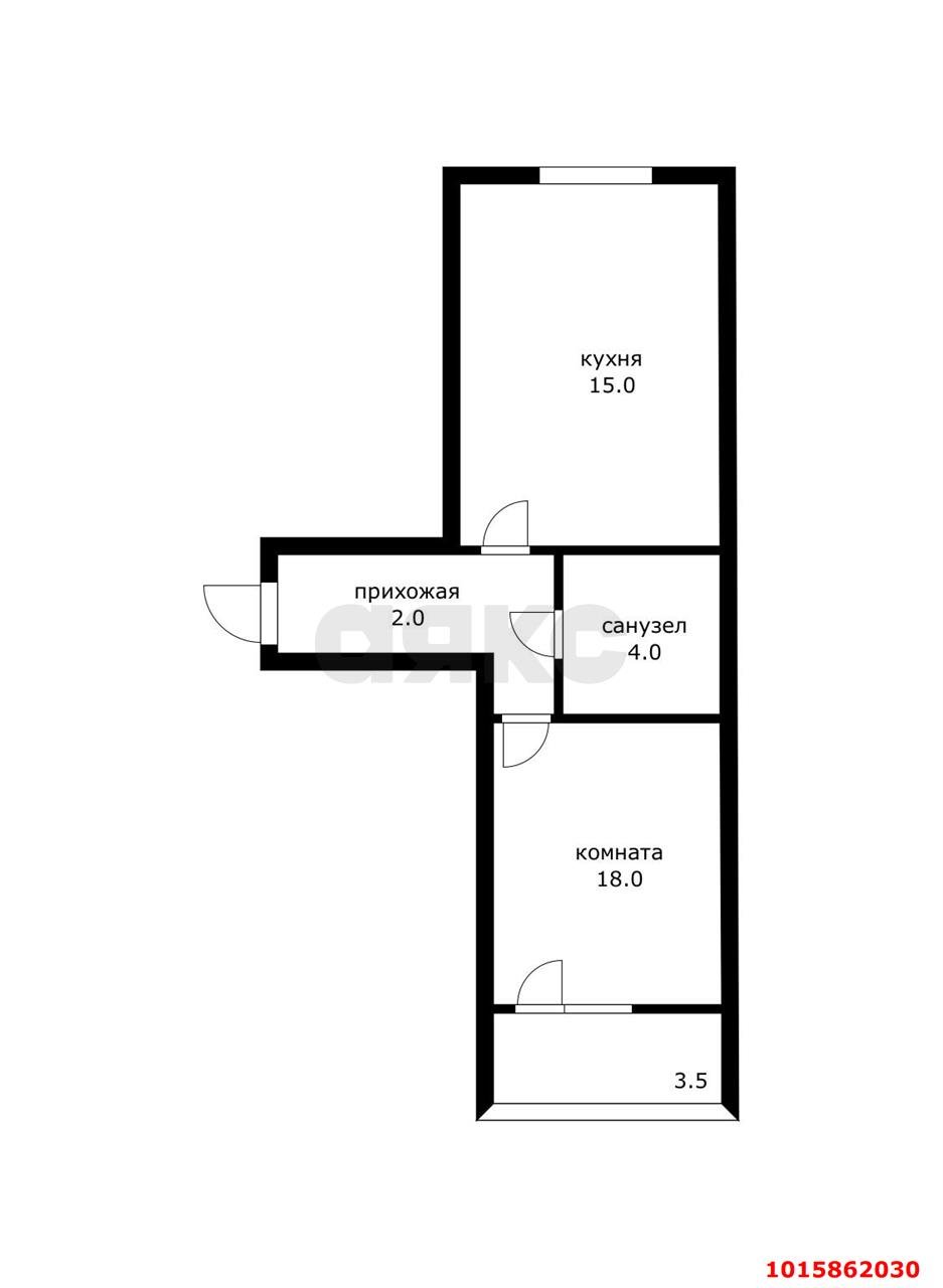Фото №10: 1-комнатная квартира 41 м² - Краснодар, Прикубанский внутригородской округ, Завод Радиоизмерительных Приборов, мкр. Музыкальный, ул. Московская, 140В