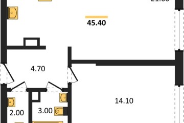 Фото №1: 1-комнатная квартира 45 м² - Краснодар, мкр. Догма Парк, ул. Марины Цветаевой, 36