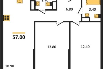 Фото №1: 2-комнатная квартира 57 м² - Краснодар, мкр. Догма Парк, ул. Марины Цветаевой, 36