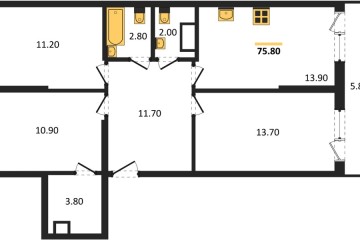 Фото №1: 3-комнатная квартира 76 м² - Краснодар, мкр. Догма Парк, ул. Марины Цветаевой, 36