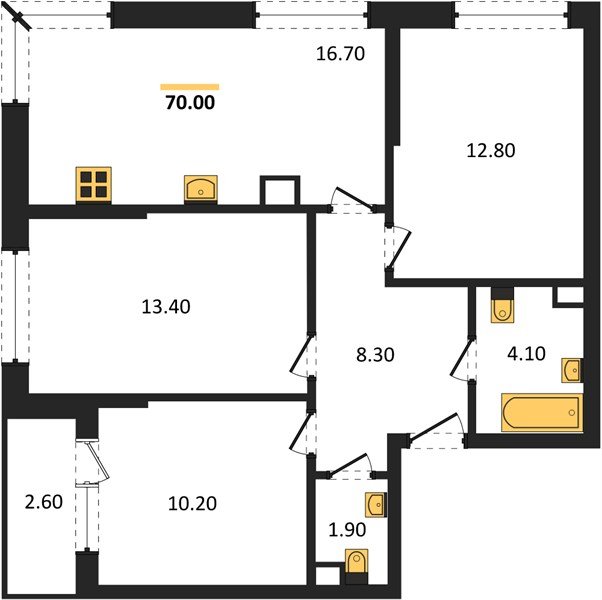 Фото №1: 3-комнатная квартира 69 м² - Краснодар, Прикубанский внутригородской округ, мкр. Догма Парк, ул. Марины Цветаевой, 36