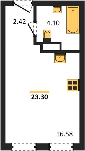 Фото №1: Студия 23 м² - Краснодар, Прикубанский внутригородской округ, мкр. Догма Парк, ул. Марины Цветаевой, 36