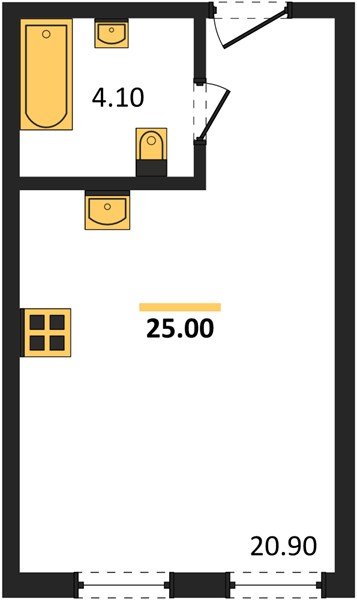 Фото №1: Студия 25 м² - Краснодар, Прикубанский внутригородской округ, мкр. Догма Парк, ул. Марины Цветаевой, 36