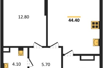 Фото №1: 1-комнатная квартира 44 м² - Краснодар, мкр. Догма Парк, ул. Марины Цветаевой, 36