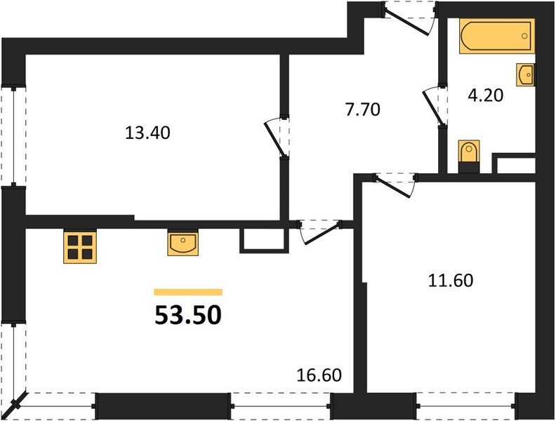 Фото №1: 2-комнатная квартира 53 м² - Краснодар, Прикубанский внутригородской округ, мкр. Догма Парк, ул. Марины Цветаевой, 36