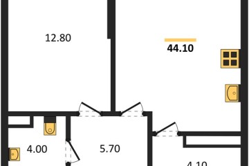 Фото №1: 1-комнатная квартира 44 м² - Краснодар, мкр. Догма Парк, ул. Марины Цветаевой, 36