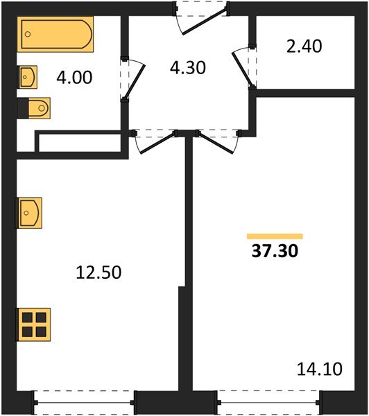 Фото №1: 1-комнатная квартира 37 м² - Краснодар, Прикубанский внутригородской округ, мкр. Догма Парк, ул. Марины Цветаевой, 36