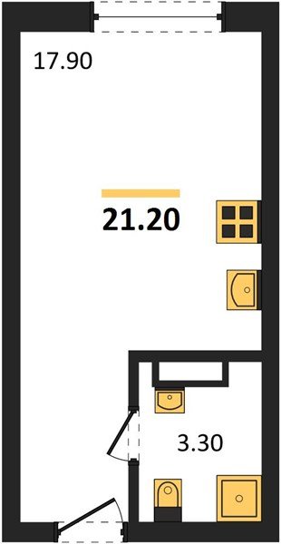 Фото №1: Студия 21 м² - Краснодар, Прикубанский внутригородской округ, мкр. Догма Парк, ул. Марины Цветаевой, 36
