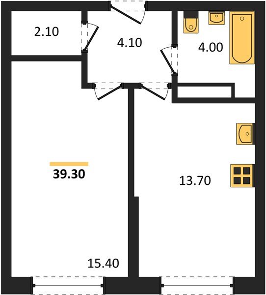 Фото №1: 1-комнатная квартира 39 м² - Краснодар, Догма Парк, мкр. Прикубанский внутригородской округ, ул. Марины Цветаевой, 35