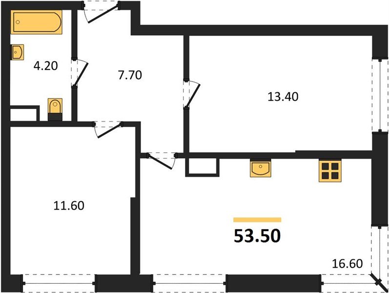 Фото №1: 2-комнатная квартира 53 м² - Краснодар, Догма Парк, мкр. Прикубанский внутригородской округ, ул. Марины Цветаевой, 35