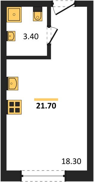 Фото №1: Студия 21 м² - Краснодар, Догма Парк, мкр. Прикубанский внутригородской округ, ул. Марины Цветаевой, 35