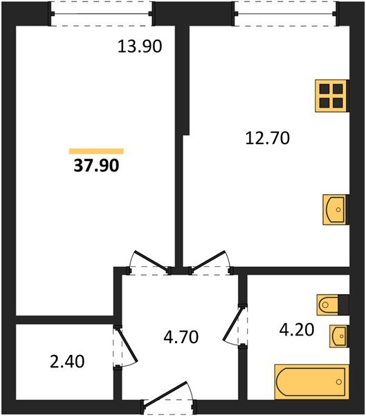 Фото №1: 1-комнатная квартира 37 м² - Краснодар, Догма Парк, мкр. Прикубанский внутригородской округ, ул. Марины Цветаевой, 35