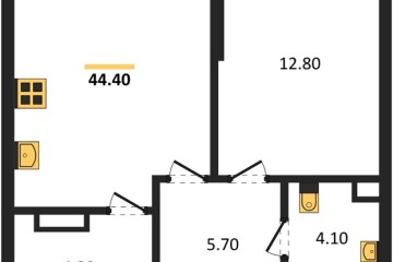 Фото №1: 1-комнатная квартира 44 м² - Краснодар, мкр. Прикубанский внутригородской округ, ул. Марины Цветаевой, 35